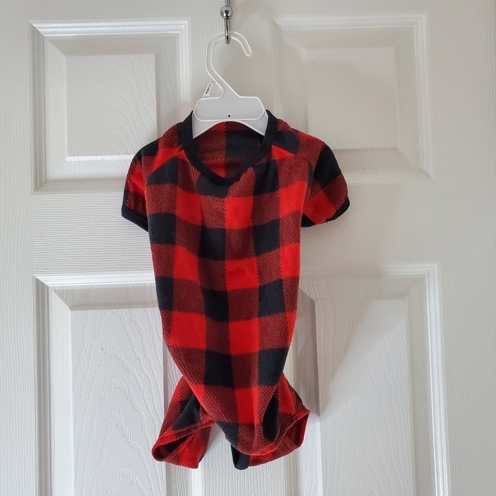 🇺🇸Buffalo Plaid Pajamas/Outfit for your Furbaby Size Small - Picture 3 of 7